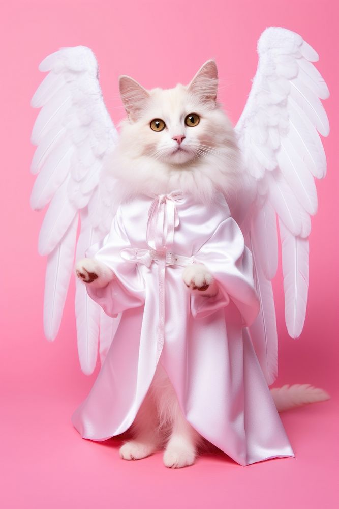 Cat angel portrait costume. AI generated Image by rawpixel.
