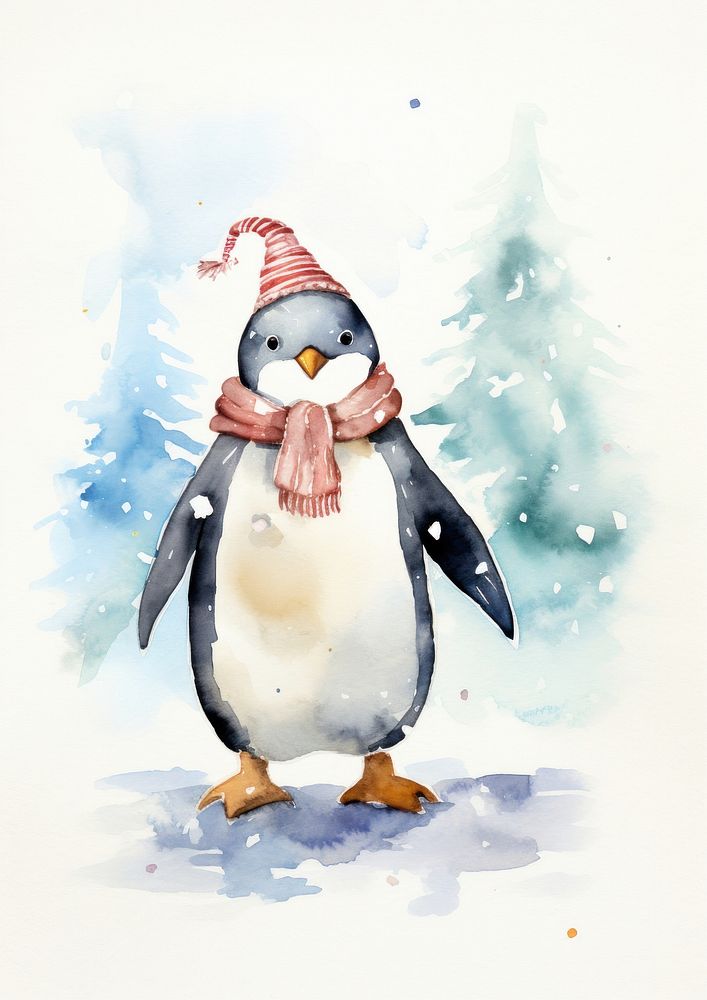 Penguin penguin animal nature. AI generated Image by rawpixel.