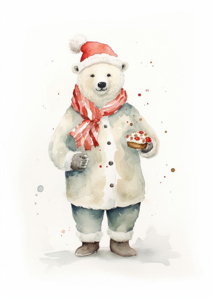Polar bear cute representation celebration. AI generated Image by rawpixel.