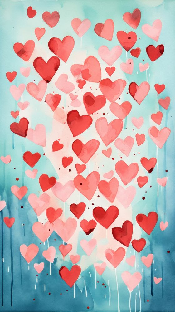 Heart pattern backgrounds paper creativity. AI generated Image by rawpixel.