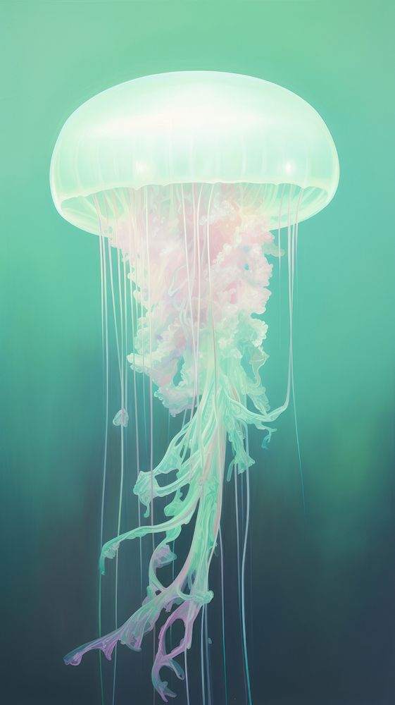 Jellyfish animal invertebrate translucent. AI generated Image by rawpixel.