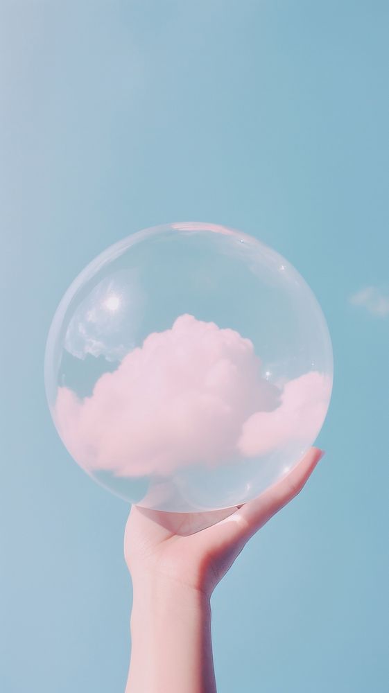 Sphere nature cloud glass. AI generated Image by rawpixel.