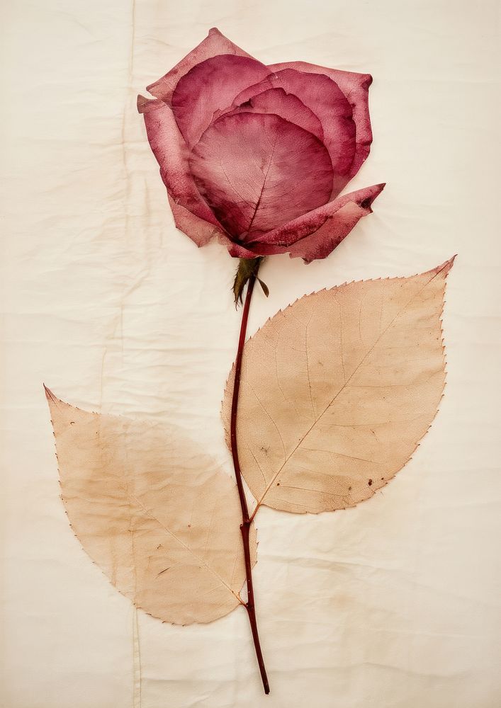 Real Pressed a rose leafs flower petal plant. AI generated Image by rawpixel.