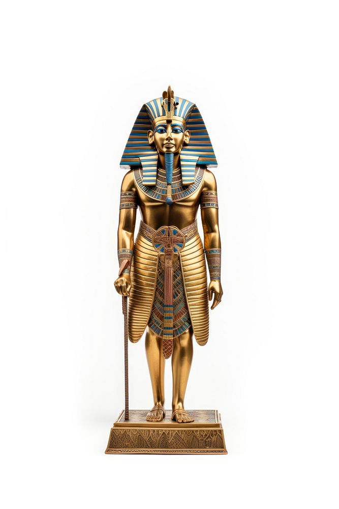 Pharaoh sculpture statue white background. | Premium Photo - rawpixel