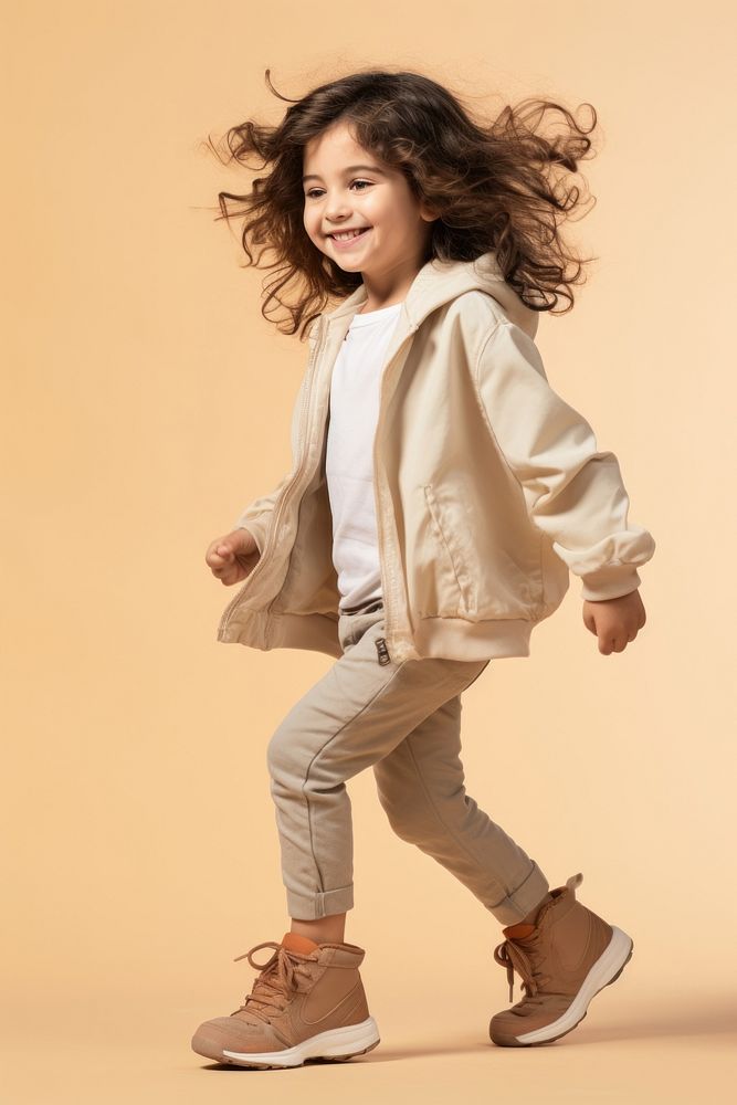 A happy girl kid footwear portrait child. AI generated Image by rawpixel.