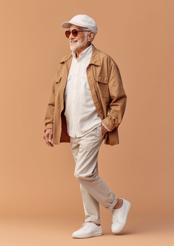 Senior overcoat standing adult. AI generated Image by rawpixel.