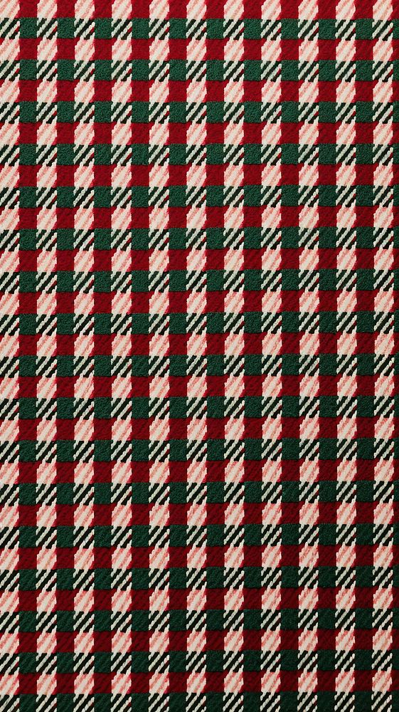 Houndstooth plaid pattern backgrounds tartan red. AI generated Image by rawpixel.