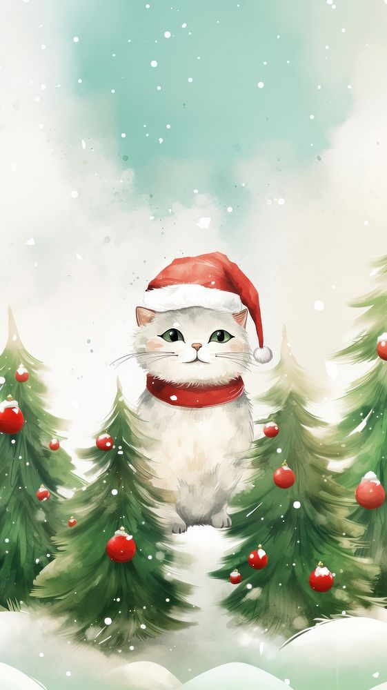 Cat character christmas snowman winter. AI generated Image by rawpixel.