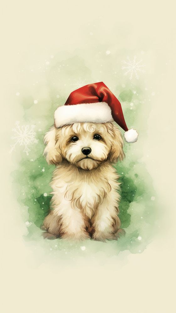 Dog character christmas portrait mammal. AI generated Image by rawpixel.