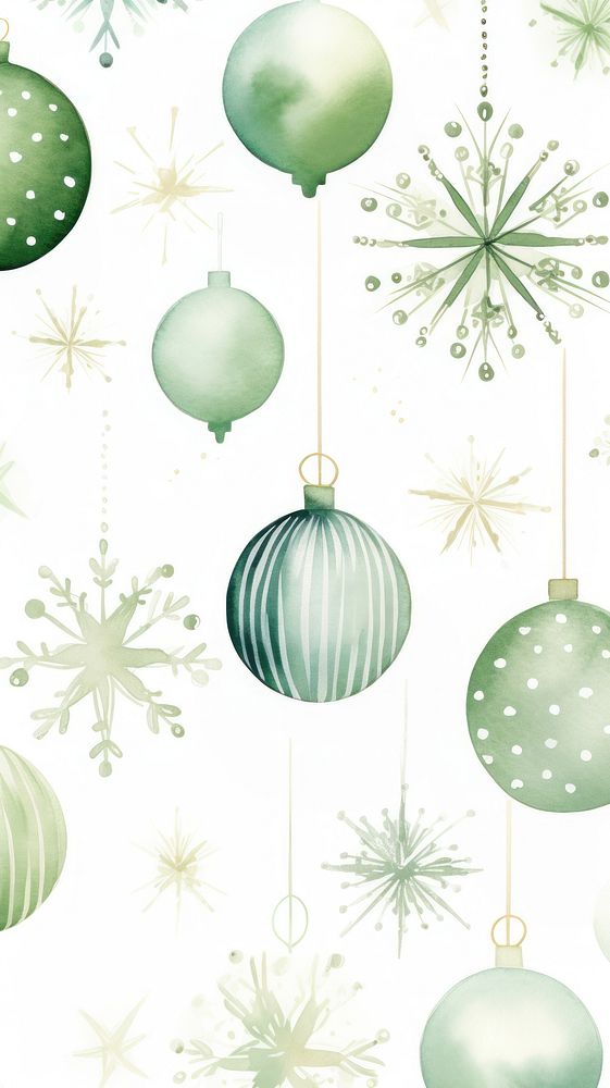 Christmas ornament backgrounds pattern plant. AI generated Image by rawpixel.