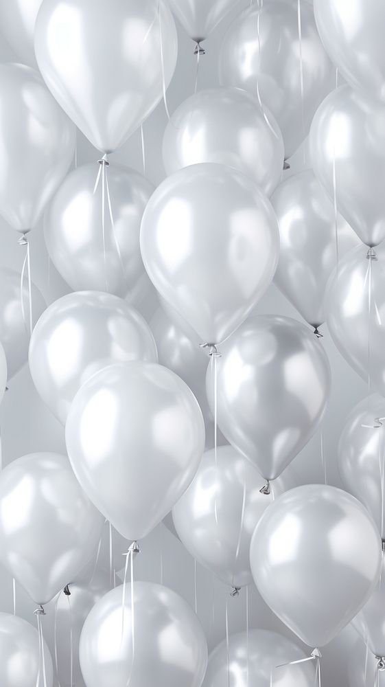 Balloons backgrounds pattern silver. AI | Free Photo - rawpixel