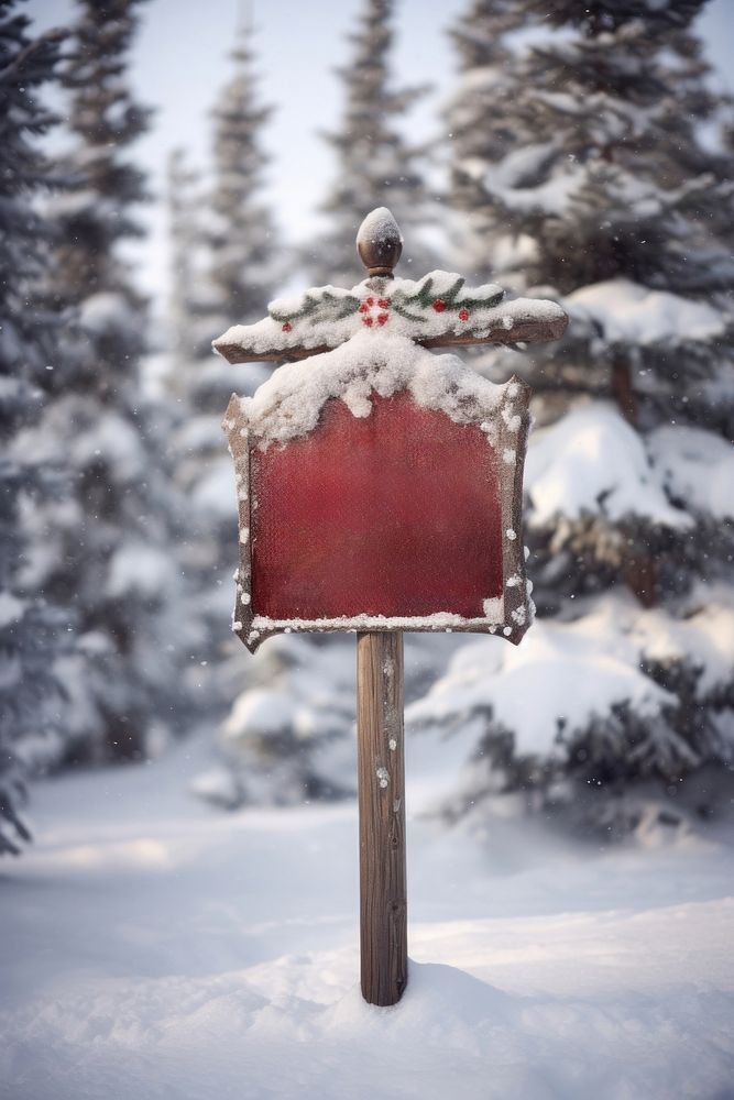 PNG North Pole sign snow outdoors winter. AI generated Image by rawpixel.