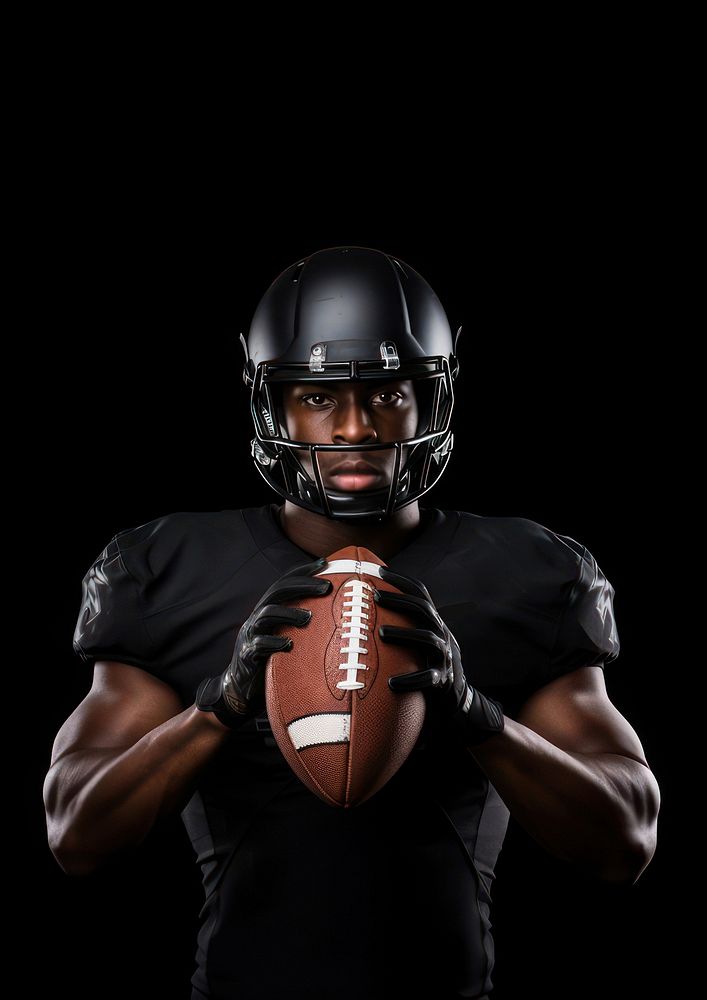 American Football Player football helmet sports. 