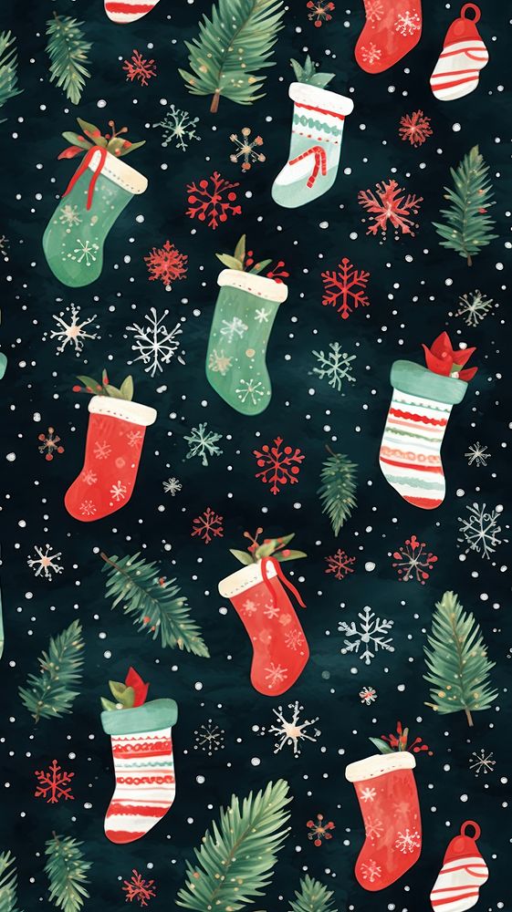 Christmas sock backgrounds pattern gift