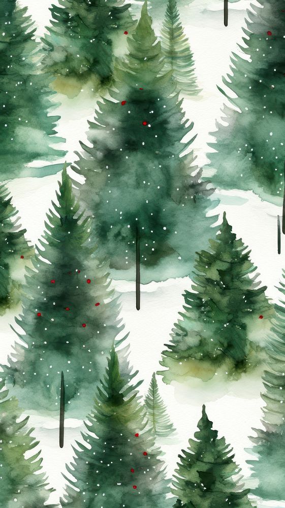 Christmas trees backgrounds pattern plant. AI generated Image by rawpixel.