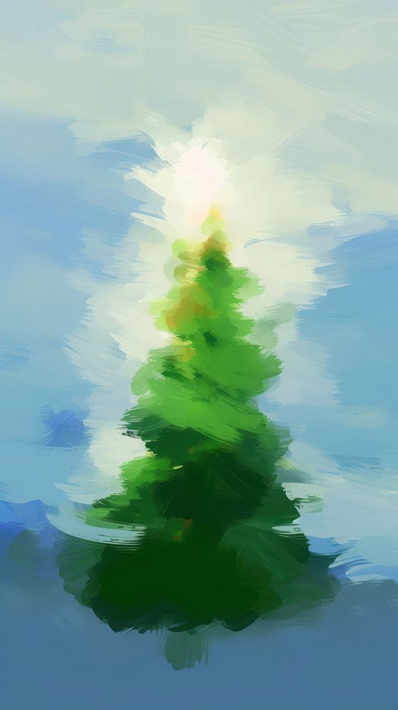 Chirtmas painting outdoors plant. AI generated Image by rawpixel.