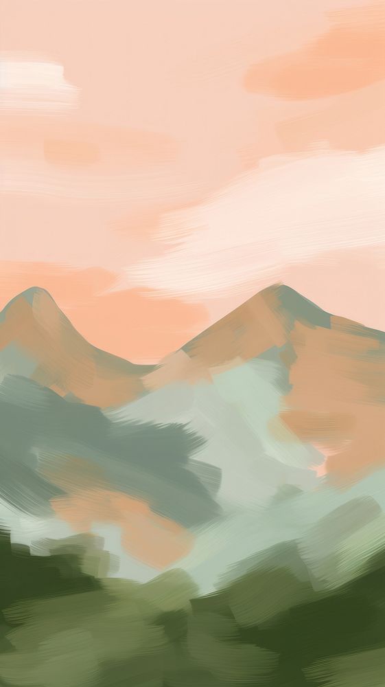 Mountain view backgrounds landscape painting. AI generated Image by rawpixel.