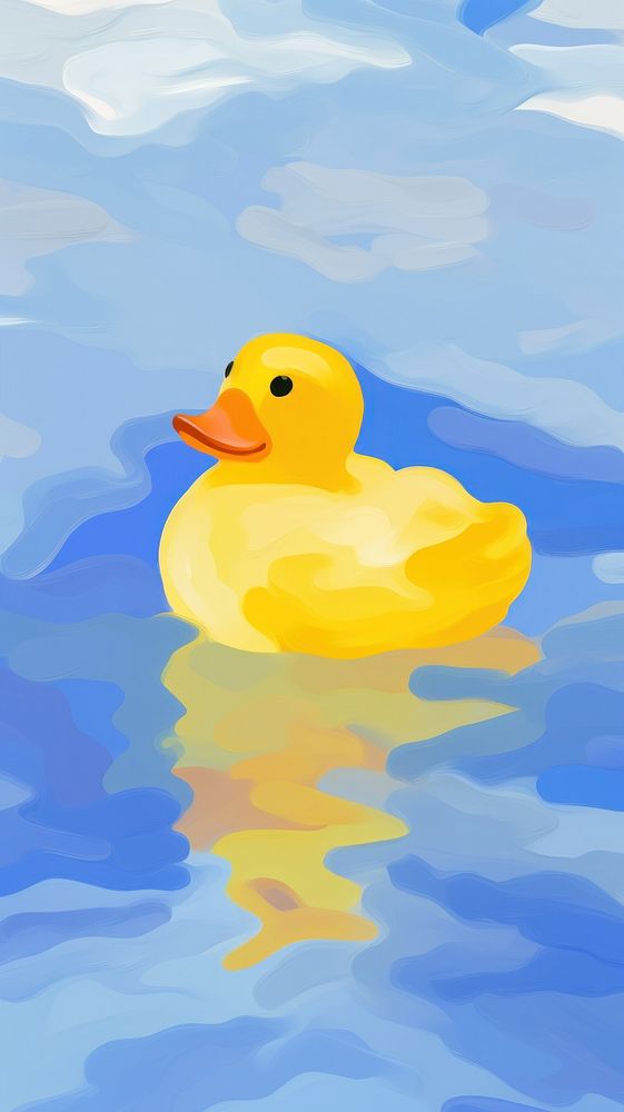 Rubber duck bird beak reflection. AI generated Image by rawpixel.