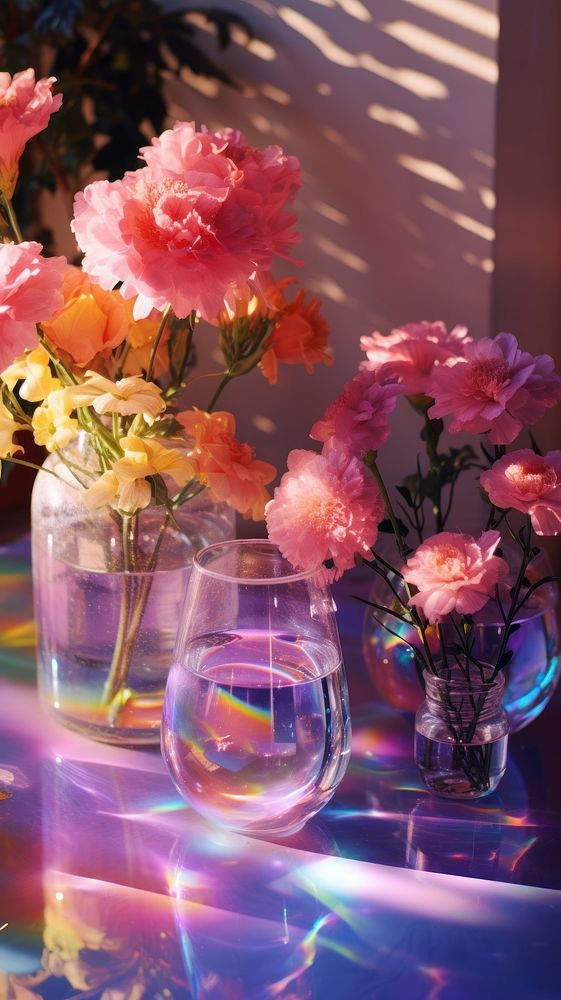 Florist glass flower yellow. AI generated Image by rawpixel.