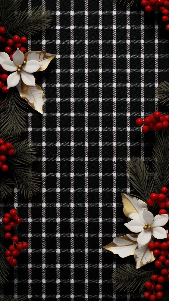 Chirtmas houndstooth pattern backgrounds christmas celebration. AI generated Image by rawpixel.