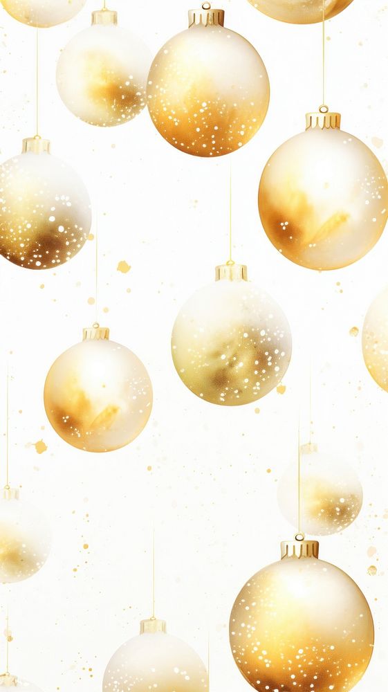 Christmas ornament backgrounds pattern gold. AI generated Image by rawpixel.