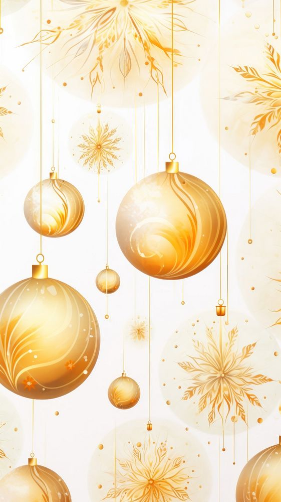 Christmas ornament gold backgrounds wallpaper. | Free Photo ...