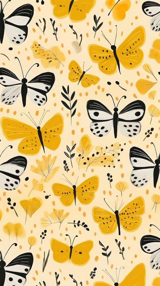 White butterfly pattern backgrounds insect. AI generated Image by rawpixel.