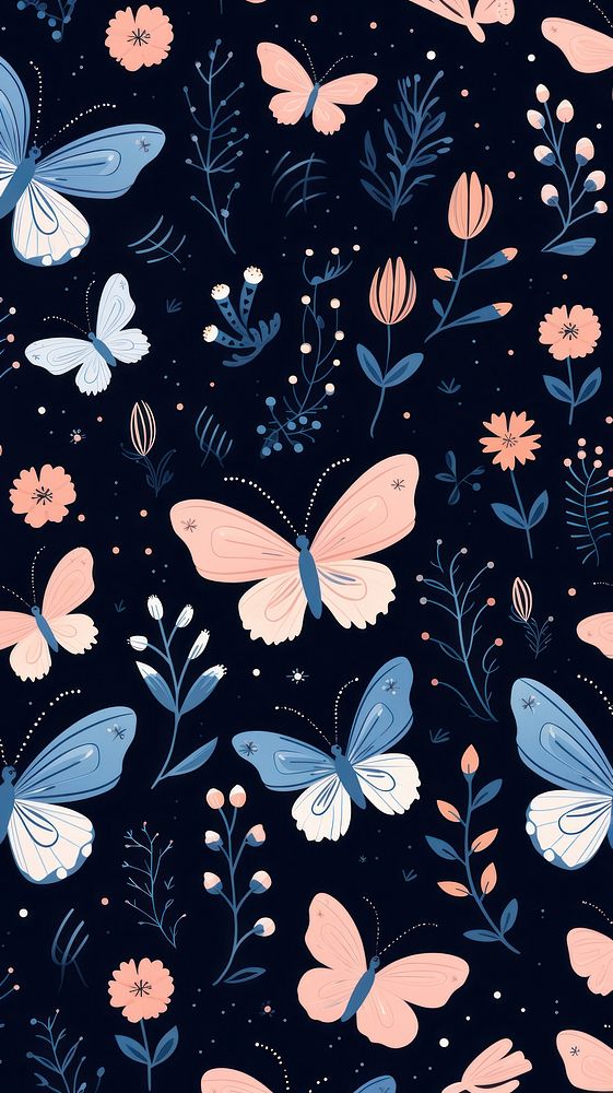 Butterfly backgrounds pattern creativity. AI generated Image by rawpixel.