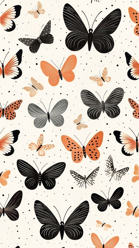 Butterfly pattern backgrounds animal. AI generated Image by rawpixel.