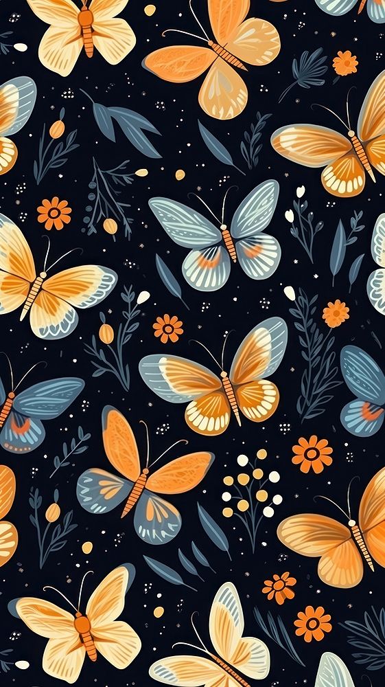 Butterfly pattern backgrounds fragility. AI generated Image by rawpixel.