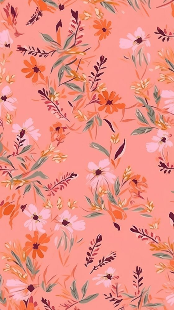 Floral pattern backgrounds pink. AI generated Image by rawpixel.