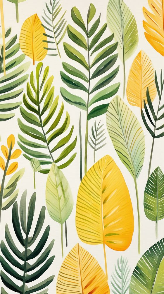 Tropical leaves pattern plant leaf. AI generated Image by rawpixel.