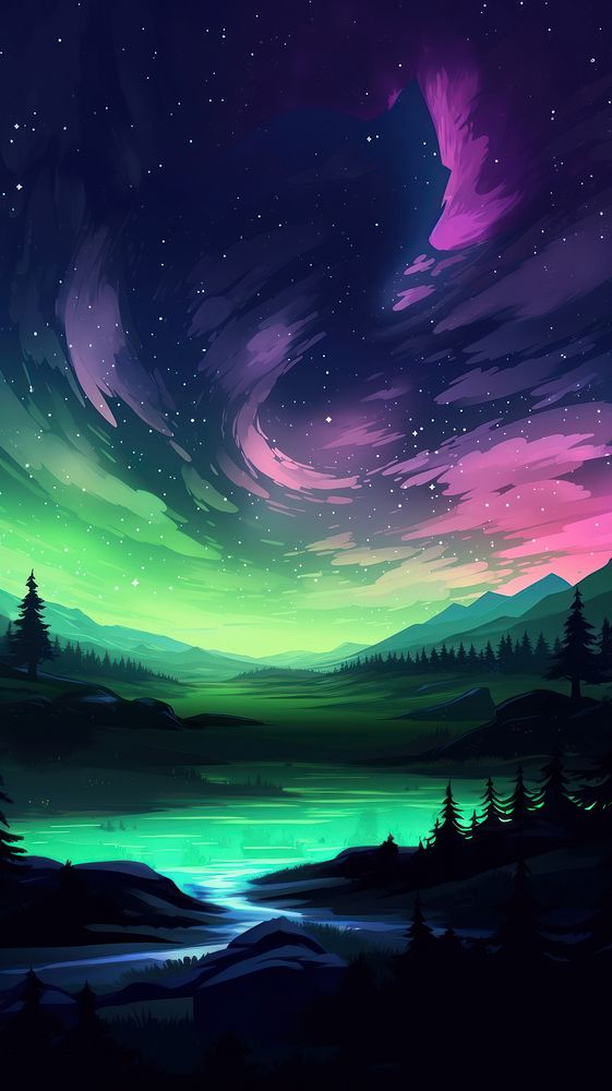 Wallpaper northern lights, aurora borealis, night, canada desktop wallpaper,  hd image, picture, background, 6f3745 | wallpapersmug