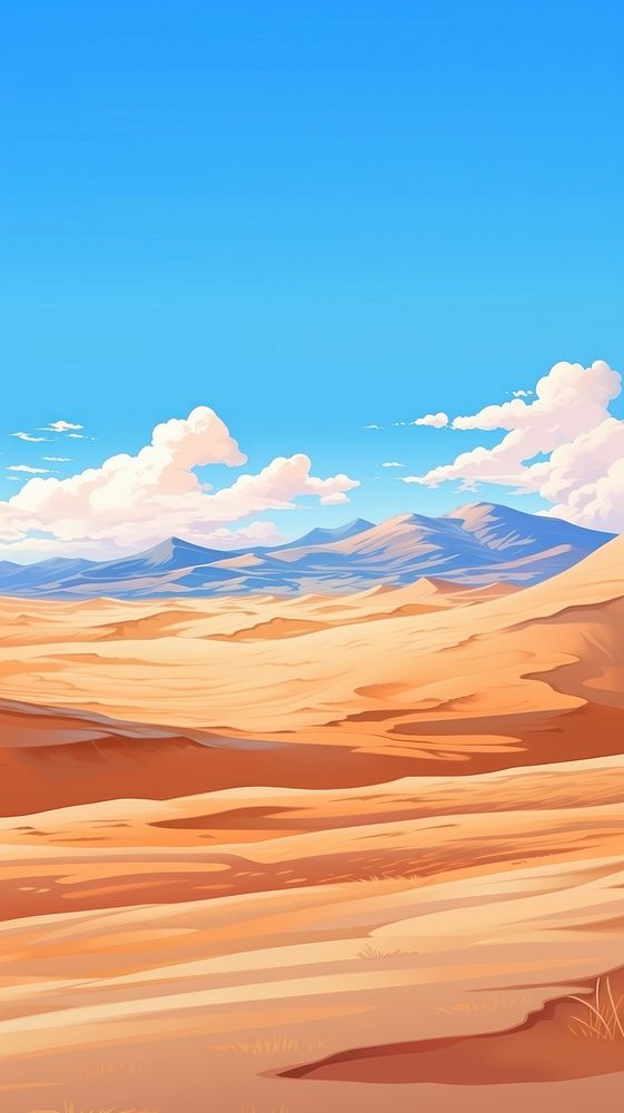 Sand dunes landscape backgrounds outdoors. AI generated Image by rawpixel.