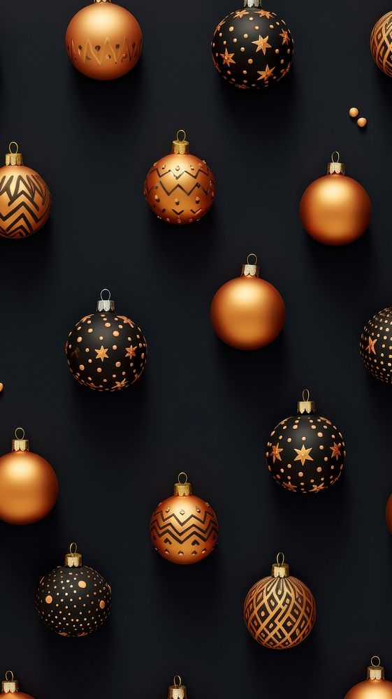 Christmas ornament pattern illuminated backgrounds. AI generated Image by rawpixel.