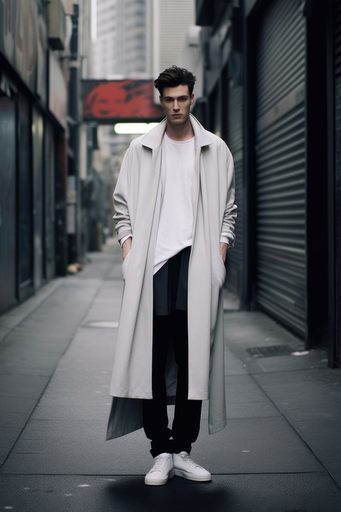 Man overcoat fashion street. AI generated Image by rawpixel.