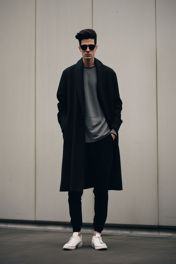 Man overcoat footwear fashion. AI generated Image by rawpixel.
