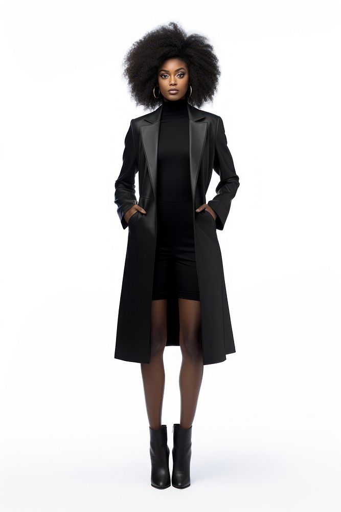 Black woman overcoat fashion sleeve. AI generated Image by rawpixel.