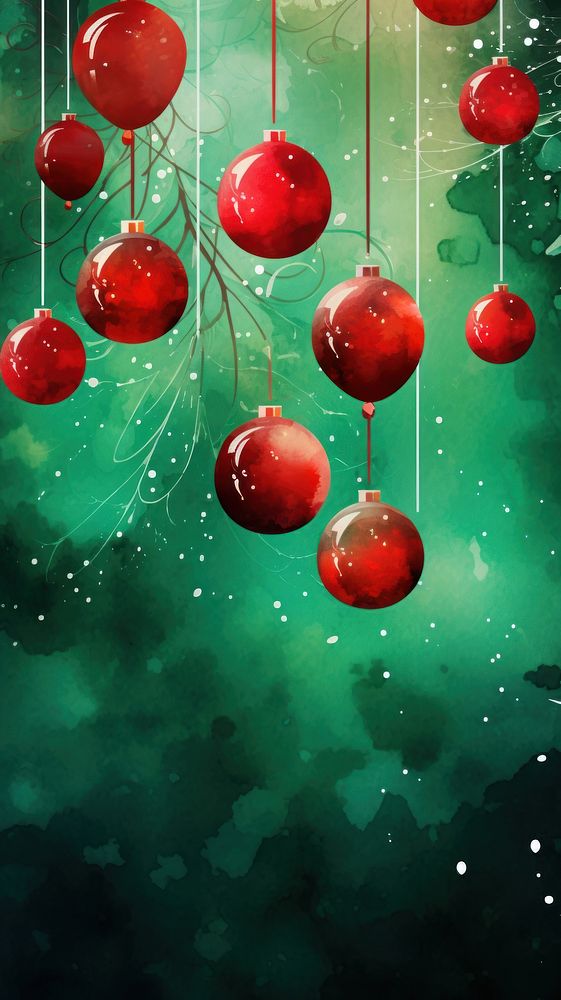 Christmas ornament backgrounds plant green. AI generated Image by rawpixel.