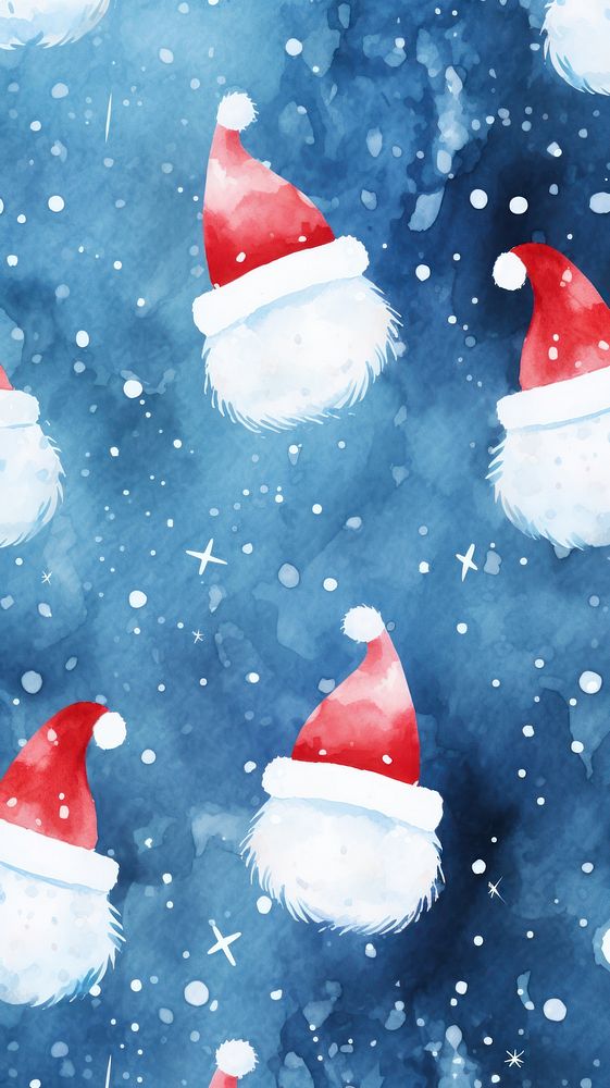 Santa hat backgrounds christmas snowman. AI generated Image by rawpixel.