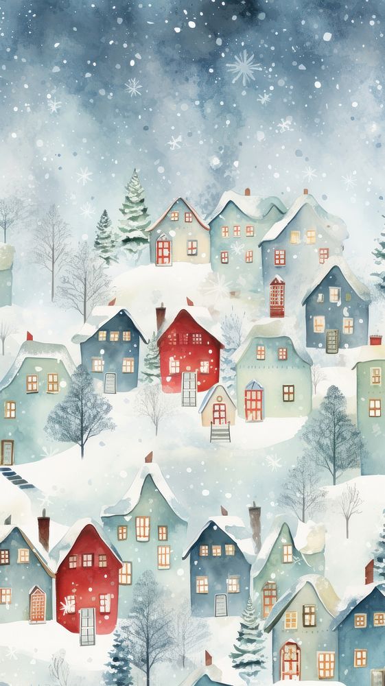 Snow architecture backgrounds christmas. AI generated Image by rawpixel.
