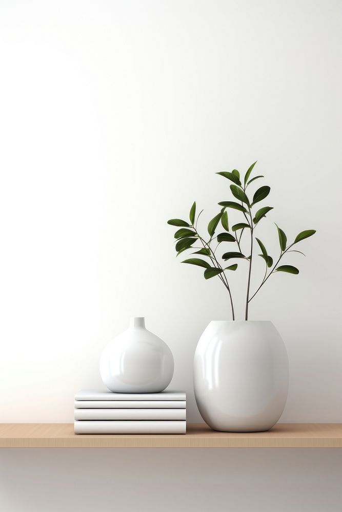 Home decorate furniture plant white. AI generated Image by rawpixel.