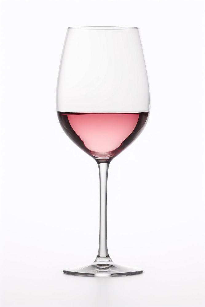 Wine glass bottle drink white background. AI generated Image by rawpixel.