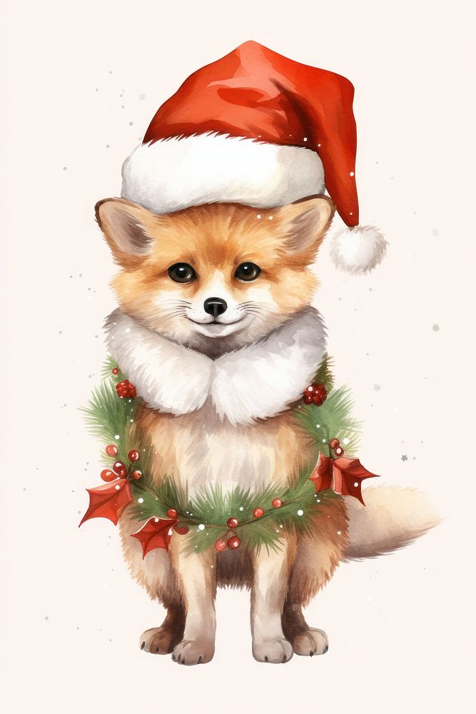 Fox christmas animal mammal pet. AI generated Image by rawpixel.