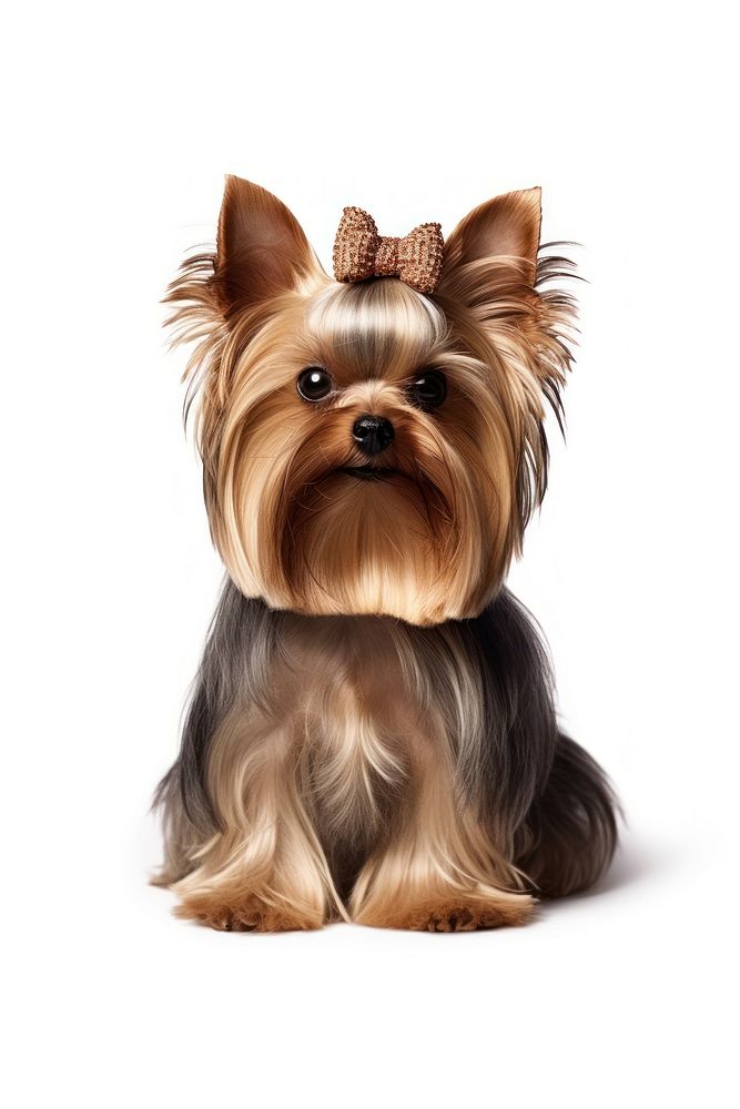 Yorkshire terrier dog mammal animal pet. AI generated Image by rawpixel.