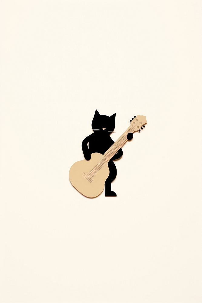Cat play guitar creativity carnivora cartoon. AI generated Image by rawpixel.