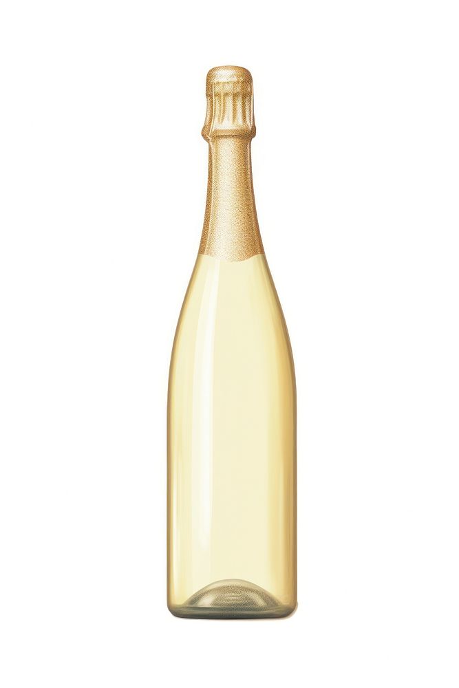 Champagne bottle glass drink wine. AI generated Image by rawpixel.
