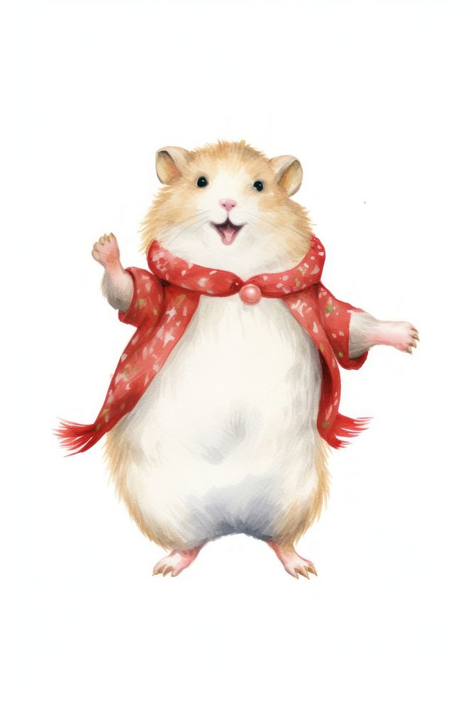 Chubby hamster dancing rat mammal rodent. AI generated Image by rawpixel.
