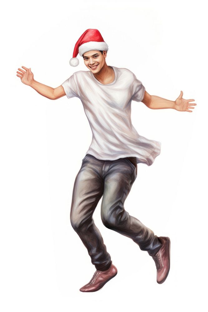 Christmas gift dancing christmas portrait. AI generated Image by rawpixel.