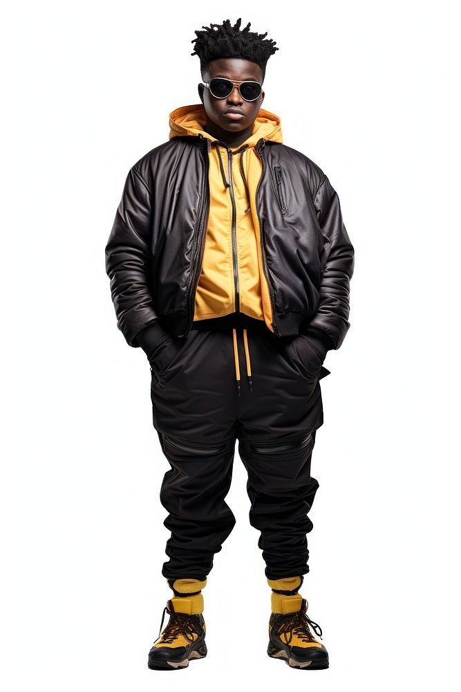 Young American African chubby man fashion adult black. AI generated Image by rawpixel.
